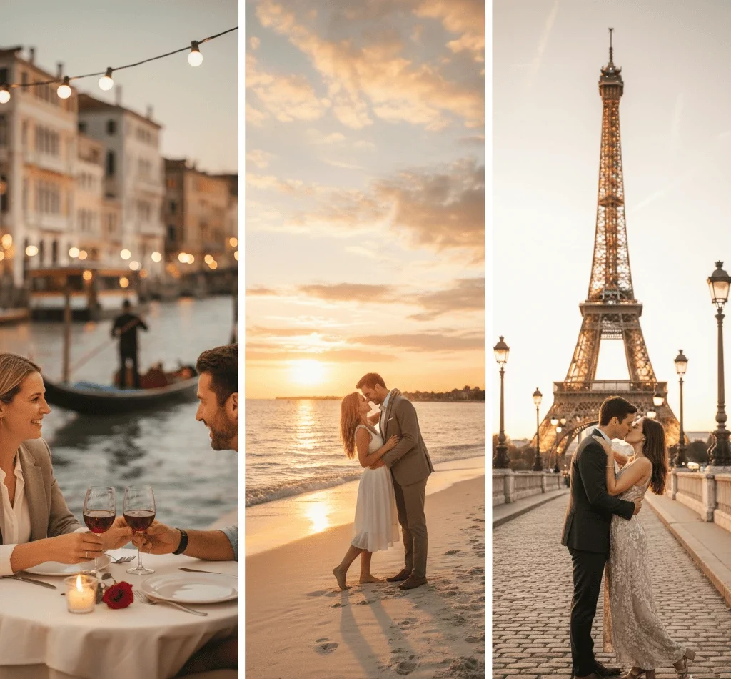 Coach célibataire Paris - Déclaration d'amour devant la Tour Eiffel illuminée