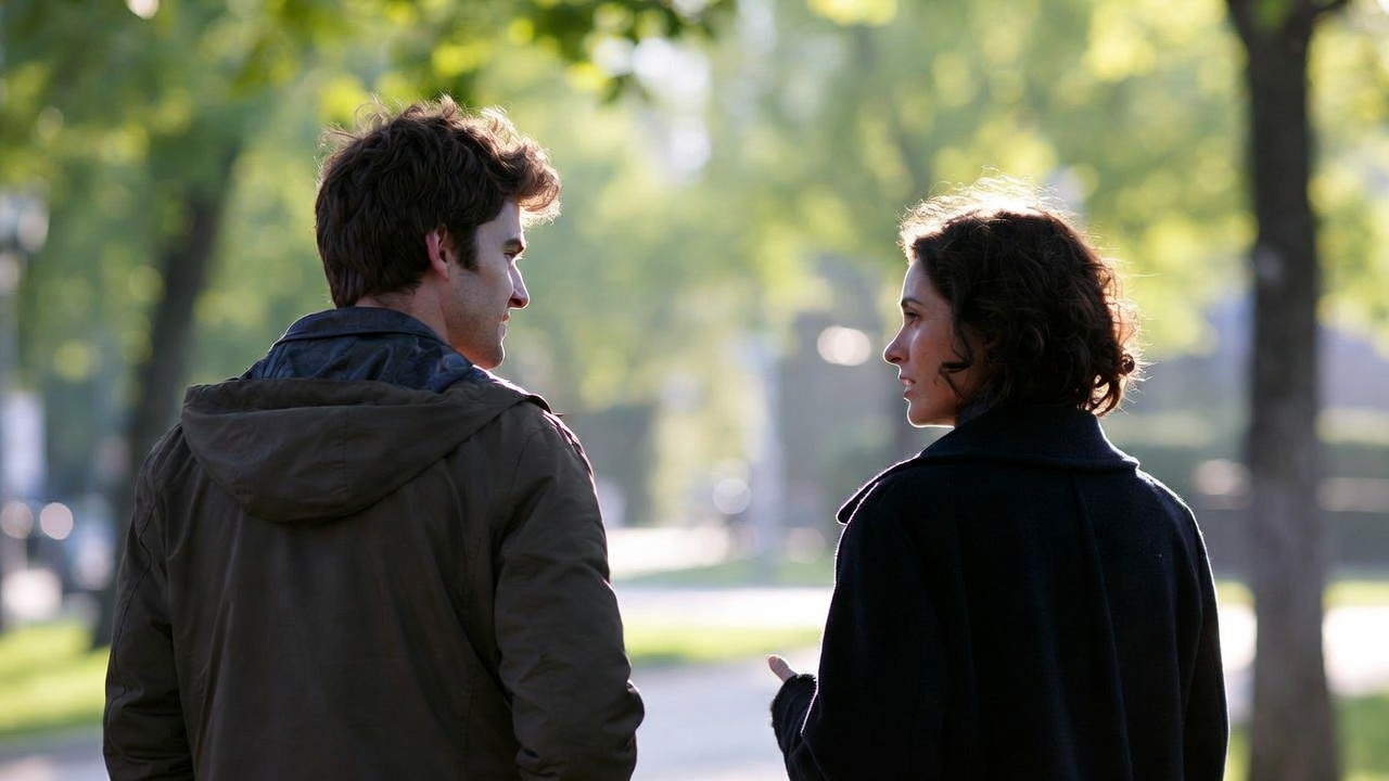 Couple des Bouches-du-Rhône qui marche dans un parc, entre relation et communication dans le 13