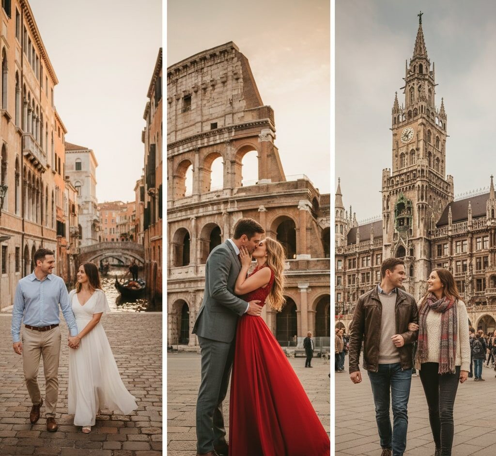 Magnifique couple en balade au centre ville de Mauguio (34130), illustration pour un premier rendez-vous